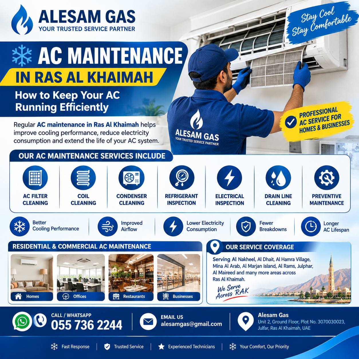 AC Maintenance in Ras Al Khaimah: How to Keep Your AC Running Efficiently